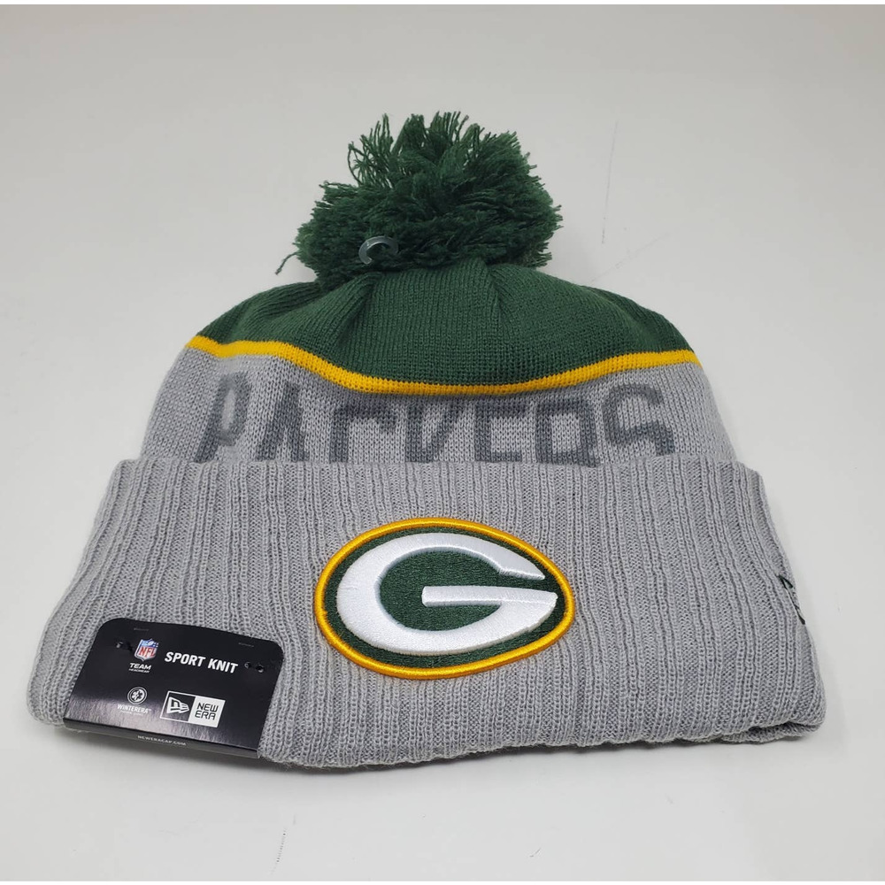 New Era 2013-14 Green Bay Packers On Field Grey Edition Pom Beanie